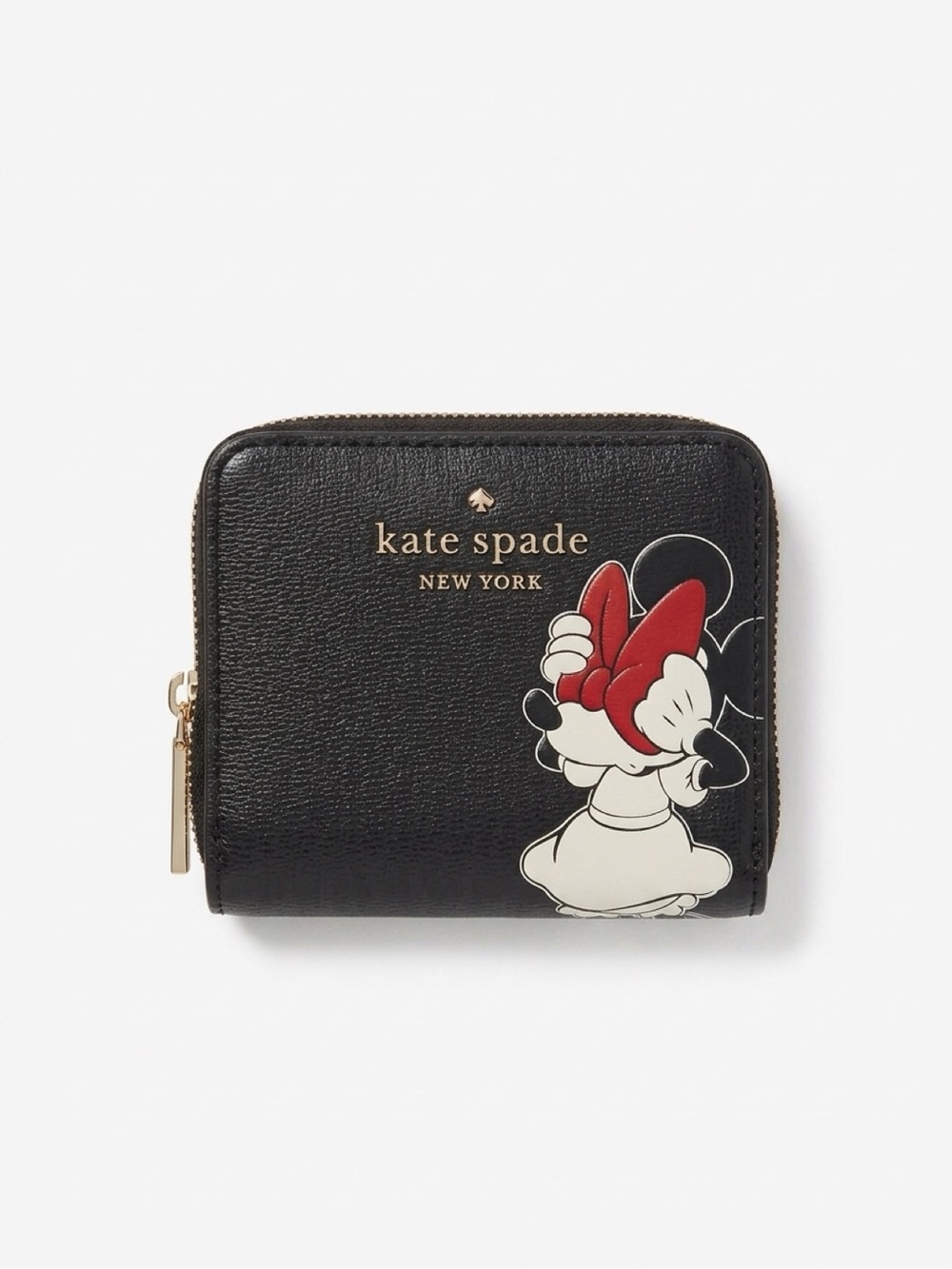 kate spade Black Minnie Mouse Compact Zip Card Holder